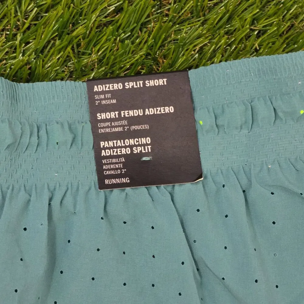 Adidas Adizero Men's Size Medium Slim Fit 2” Split Running Shorts JV7153 Teal